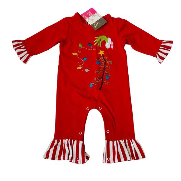 NWT Banana Split NB Green & Grumpy Girls Romper - Picture 1 of 4
